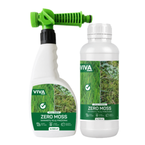 VIVA FERTILIS ZERO MOSS trąšos: 750 ml pakuotė su purkštuku ir 1 l papildymas